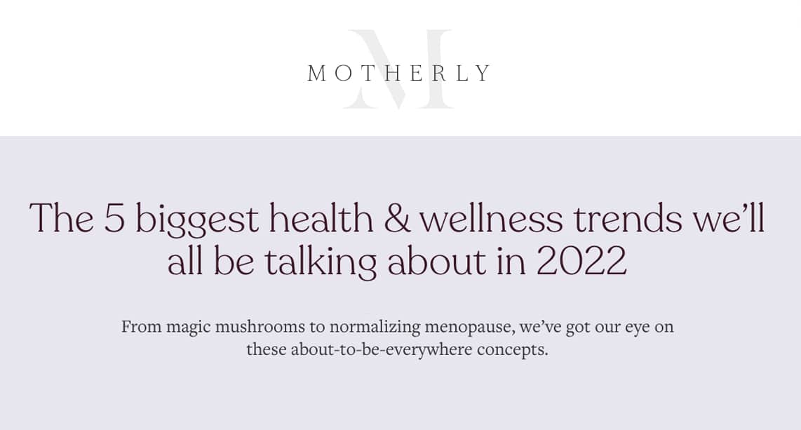 Motherly features ProteX in its Top 5 health and wellness trends for 2022